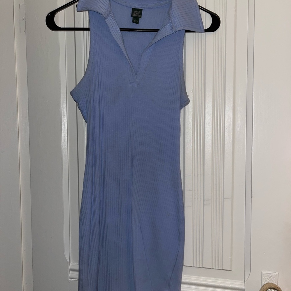 Sleeveless Blue Dress